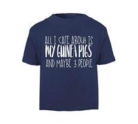 All I Care About is My Guinea Pig and Maybe Three People Short Sleeve Cotton Toddler t Shirt, 3-4 Years, Navy