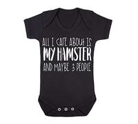 All I Care About is My Hamster and Maybe Three People Baby Grow Vest, 0-3 Months, Black