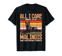 All I Care About is My Malinois Retro Dog Design T-Shirt