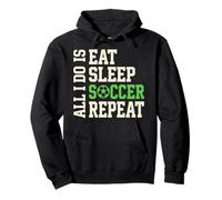 All I Do Is Eat Sleep Soccer Repeat Game Day Fans Pullover Hoodie