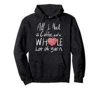 All I need is Coffee and a whole lot of Yarn | Crochet Knit Pullover Hoodie
