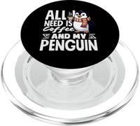 All I Need Is Coffee And My Penguin Cute Penguin Coffee PopSockets PopGrip for MagSafe