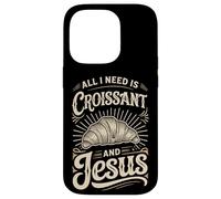 All I Need Is Croissant And Jesus Breakfast Case for iPhone 14 Pro