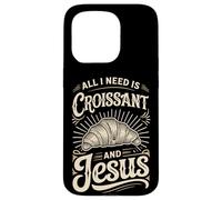 All I Need Is Croissant And Jesus Breakfast Case for iPhone 15 Pro