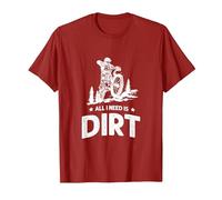 All I Need is Dirt Bike Rider T-Shirt, Men, Cranberry Red, Large