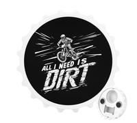 All I Need is Dirt Motocross 2 in 1 Magnetic Beer Bottle Opener Fridge Magnets Easy Storage Gift for Men Women White-Style