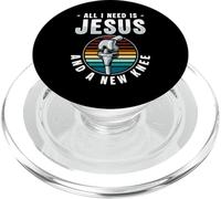 All I Need Is Jesus And A New Knee Replacement Surgery PopSockets PopGrip for MagSafe