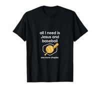 all i need is jesus and baseball emblem graphic T-Shirt