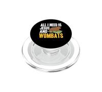 All I Need Is Jesus And Wombats Christian Australian PopSockets PopGrip for MagSafe