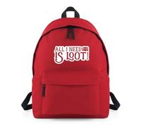 All I Need Is Loot Games Backpack Rucksack 18L Bag - 42 x 31 x 21cm