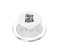 All I Need is My Cat and Pizza Funny Cat Lover PopSockets PopGrip for MagSafe