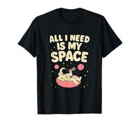 All I Need Is My Space Galaxy Bubble Letter Design T-Shirt
