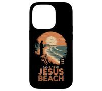 All I Need Jesus and The Beach Funny Christian Sun Vacation Case for iPhone 14 Pro