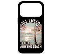All I Need Jesus and The Beach Funny Christian Sun Vacation Case for iPhone 17 Pro