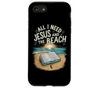 All I Need Jesus and The Beach Funny Christian Sun Vacation Case for iPhone SE (2020) / 7/8