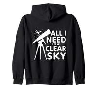 All I Need Stargazing Stargazer Astronomy Night Sky Zip Hoodie