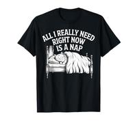 All I Really Need Right Now Is A Nap Funny Cat Lover T-Shirt