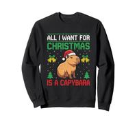 All I Want for Christmas is A Capybara Ugly Sweater Sweatshirt