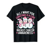 All I Want for Christmas is A Cure Breast Cancer Awareness Value Graphic T-Shirt