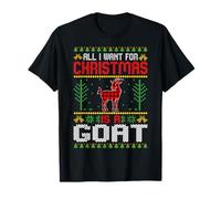 All I Want for Christmas is A Goat Winter Ugly Style Xmas T-Shirt