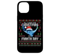 All I Want For Christmas Is A Manta Ray Ugly Xmas Sweater Case for iPhone 14 Plus