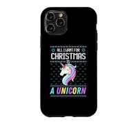 All I Want For Christmas Is A Unicorn Ugly Sweater Xmas Fun Case for iPhone 11 Pro