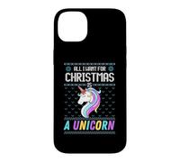 All I Want For Christmas Is A Unicorn Ugly Sweater Xmas Fun Case for iPhone 14 Plus