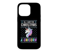 All I Want For Christmas Is A Unicorn Ugly Sweater Xmas Fun Case for iPhone 14 Pro Max