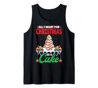 All I Want for Christmas is Cake Funny Cake Lover Xmas Tank Top