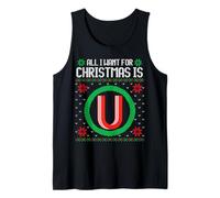 All I Want for Christmas is U Magnet Funny Ugly Xmas Sweater Tank Top