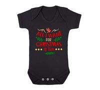 All I Want for Christmas is You [BCX] Baby Grow Vest, 0-3 Months, Black