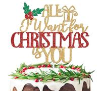 All I Want for Christmas is You Cake Topper, A Santa Baby is on the Way, Xmas Christmas Baby Shower Winter Boy Girl 1st Birthday Party Decorations Supplies