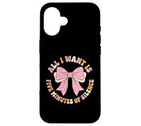 All I Want Is Five Minutes Of Silence Overwhelmed Mom Case for iPhone 16