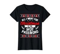 All I Want is The WiFi Password Ugly Sweater T-Shirt, Women, Black, Small