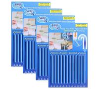 ALL IN HERE Drain Sticks Pack Of 12, Easy Flow Drain Sticks For Sink, Basin, Bathtub, Prevents Blockages and Bad Odour Perfect for Grease, Fat, Food Residue (48 Sticks)