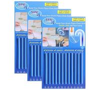 ALL IN HERE Drain Sticks Pack Of 12, Easy Flow Drain Sticks For Sink, Basin, Bathtub, Prevents Blockages and Bad Odour Perfect for Grease, Fat, Food Residue (36 Sticks)