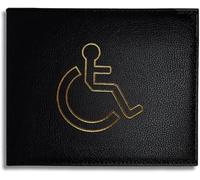 All in HERE Leather PU Disabled Disable Badge Hologram Safe Parking Holder Wallet (Black)