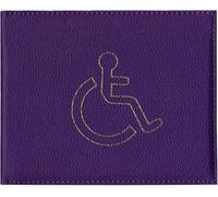All in HERE Leather PU Disabled Disable Badge Hologram Safe Parking Holder Wallet (Purple)