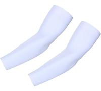 ALL IN HERE MUSLIM ISLAMIC SLEEVES GLOVES ARM COVER STRETCHY FABRIC ABAYA SLEEVES HIJAB (White), One Size