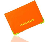 All in HERE New Travel Cards Oyster Card Bus Pass Holder Wallet Rail Card Ticket Cover (Orange), Pocket Size