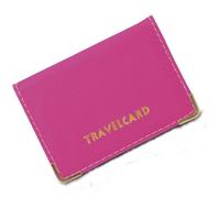All in HERE New Travel Cards Oyster Card Bus Pass Holder Wallet Rail Card Ticket Cover (Pink)