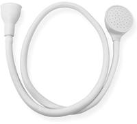 All in HERE Single Tap Shower Spray Hose Bath Pipe Tub Sink Spray Attachment Head Washing Indoors Connect Hose On Tub Spout for Bathing Baby, Pet, Grooming, Massage, White