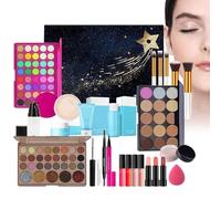 All In Makeup Kit - Travel Makeup Set, Lightweight Facial Makeover Set Includes Eyeshadow Palette Lipstick Cosmetic Brush |cosmetic Gift Kit For Women Sister Daughter Family Friends Coworkers