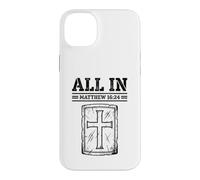 All In Matthew 1624 Crusader Cross Shield Faith Christian Case for iPhone 14 Plus