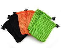 ALL in ONE 6pcs Nylon Mesh Drawstring Bag Pouches for Mini Stuff Cellphone Mp3 9x14cm (3.5x5.5 Inch) (Mixed Clor)