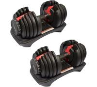 All-in-One Adjustable Dumbbells 24KG & 40KG - Quick Select Weight System for Home Gym, Strength Training, Bodybuilding & Fitness Equipment (24kg Pack of 2)