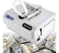 All-in-One Cash Bundler Fully Automatic Banknote Strapping Machine with Counting Function with LCD Display & 30 Bundles/Min Speed, Hot Melt Tape & Press System, Document and Receipt Binding Machine