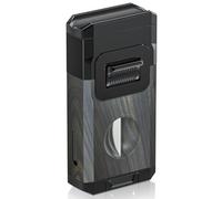 All-in-One Cigar Set, V Cutter Lighter with Holder, Jet Flame, Gifts for Men, No Butane