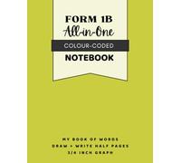 All-In-One Colour Coded Student Notebook | LIME | Form 1B: My Word Book, Write + Draw Copywork Notebook, & Math Notebook