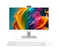 All-in-One Desktop Computer, 27'' Intel i7 Quad-Core Windows 11, 16GB RAM, 512GB SSD, Wired Keyboard& Mouse, RGB Speaker, Pop-up Camera for Home Entertainment Business Office White (i7,16G,512G)